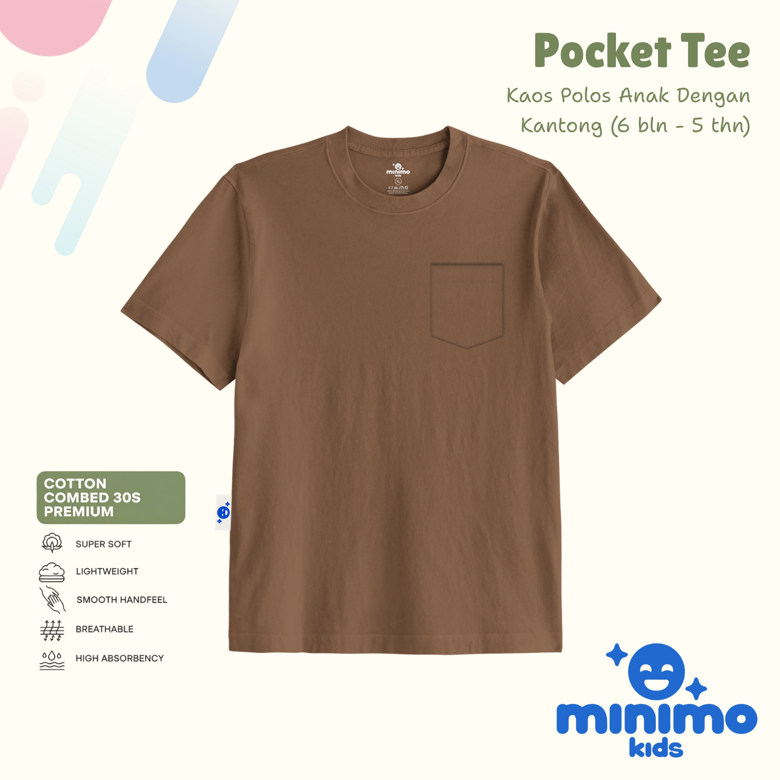 Basic Tee Minimo Kids - toffee